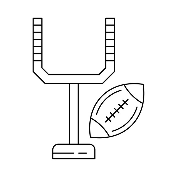 rugby sport flat icon isolated on white background, vector, illustration - Vettoriali, immagini