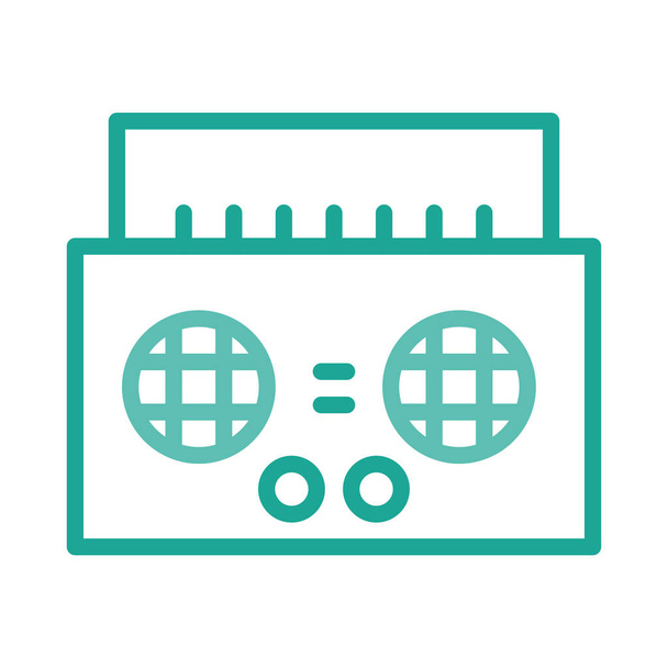 cassette radio flat icon, vector, illustration - Vecteur, image