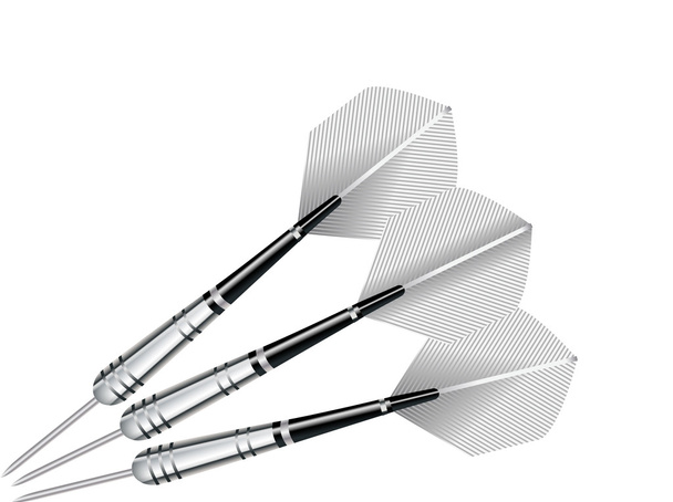 Darts and dartboard - Vector, Image