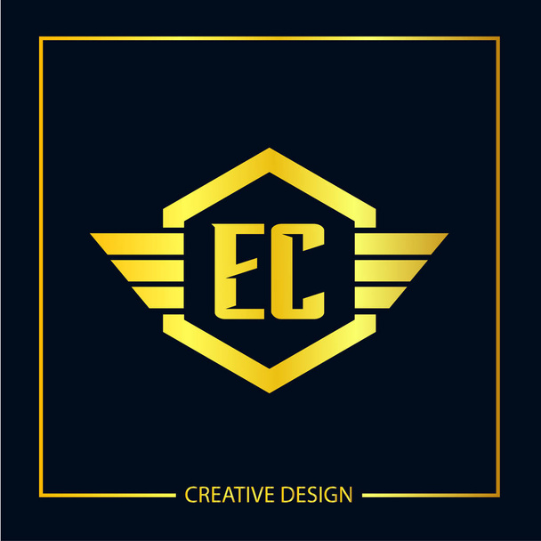 Diseño inicial de la plantilla de logotipo de la carta CE
 - Vector, Imagen