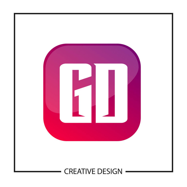 GD inicial carta logotipo modelo design
 - Vetor, Imagem