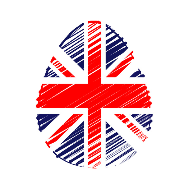 Bandeira britânica em ovo de Páscoa
 - Foto, Imagem