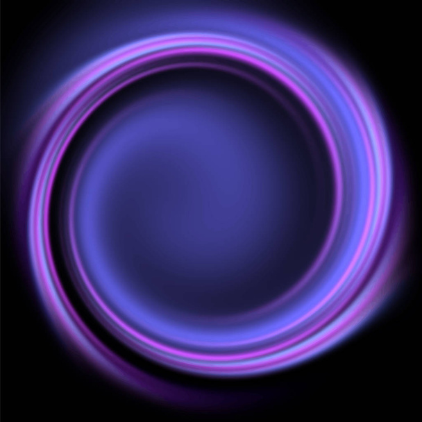 Абстрактный фантастический фон с неоновой круглой рамкой и космическим порталом в другое измерение
 - Вектор,изображение