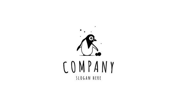Αστείο πιγκουίνος διανυσματική εικόνα λογότυπο - Διάνυσμα, εικόνα