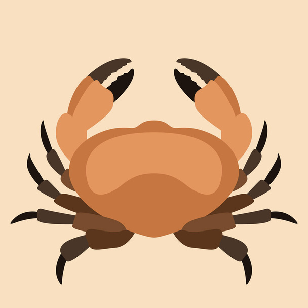 illustration vectorielle crabe profil style plat
  - Vecteur, image