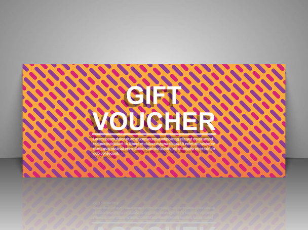 Gift voucher template. Vector illustration. - Vector, Image
