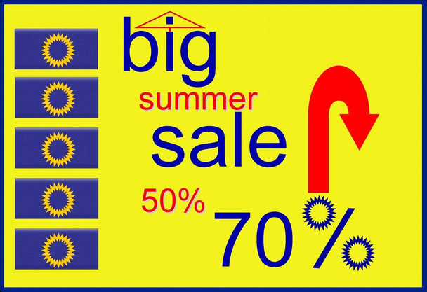 Big sale. In the picture colorful and attractive manner shown Big sales.  - Photo, Image