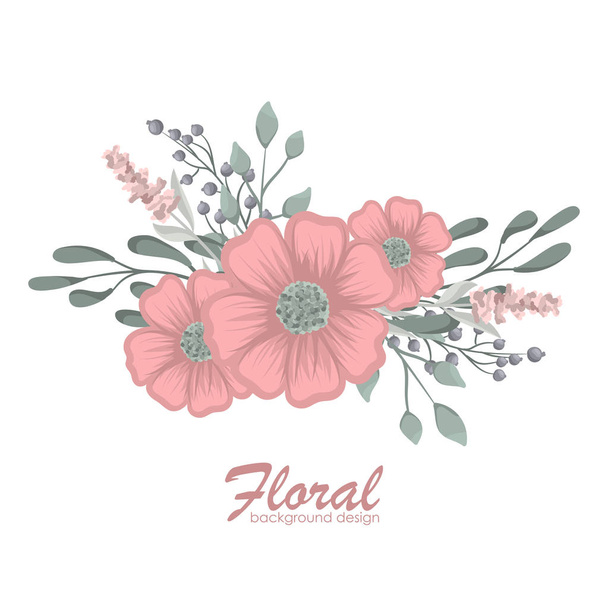 Floral composition with colorful flower. - Vektör, Görsel