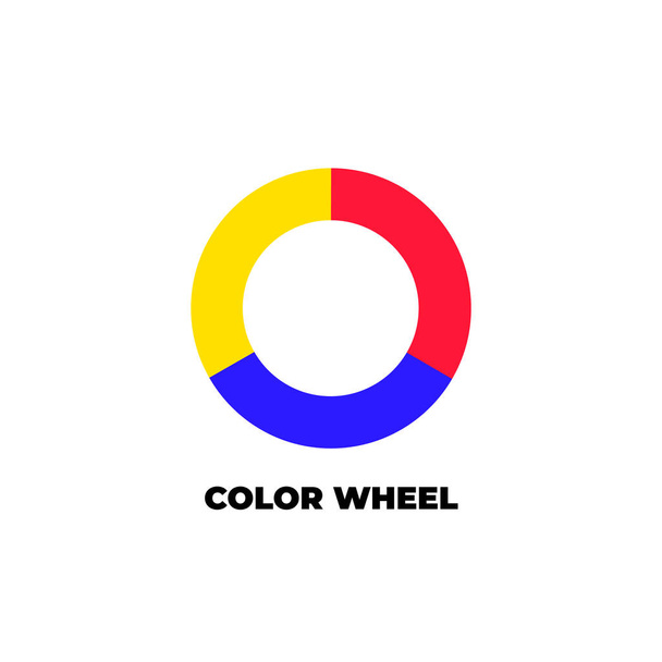 Απλό χρώμα εικονίδιο τροχό απομονώνονται σε λευκό φόντο. Εγκύκλιος λογότυπο με golor μεταβάσεις - Διάνυσμα, εικόνα