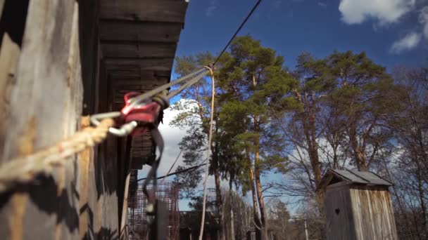 ağaç düşmek bir halat sistemi kullanarak yere - Video, Çekim