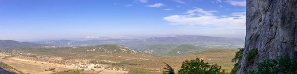 Panoramic view on Provence from Saine Baume, France. - Photo, Image