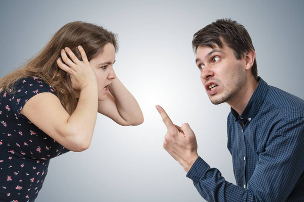 Young couple is arguing and shouting. - Photo, Image
