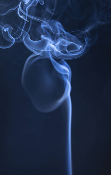 Abstract blue smoke swirls - Photo, image