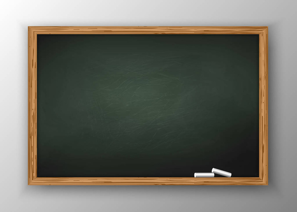 Tablica z drewnianej ramy, brudne chalkboard - Wektor, obraz