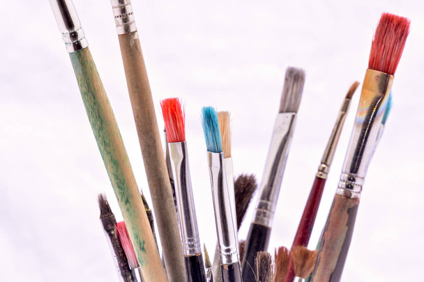 brushes and paint, beautiful photo digital picture - Photo, Image