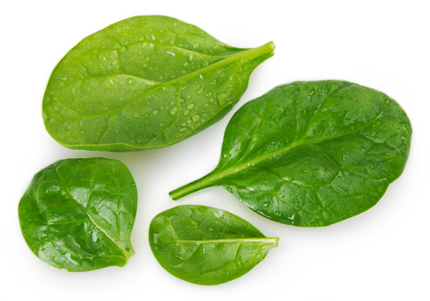 fresh spinach isolated on white background - Φωτογραφία, εικόνα