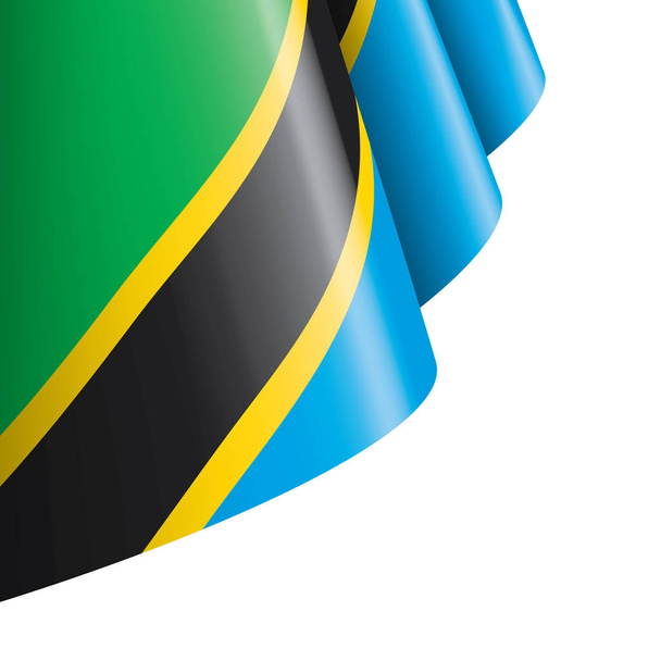 Drapeau Tanzanie, illustration vectorielle sur fond blanc
 - Vecteur, image
