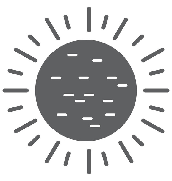 Słońce na białym tle Vector Icon, który mogą być łatwo modyfikowane lub edytować - Wektor, obraz