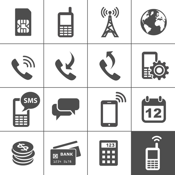 Ícones de gerenciamento de conta móvel
 - Vetor, Imagem