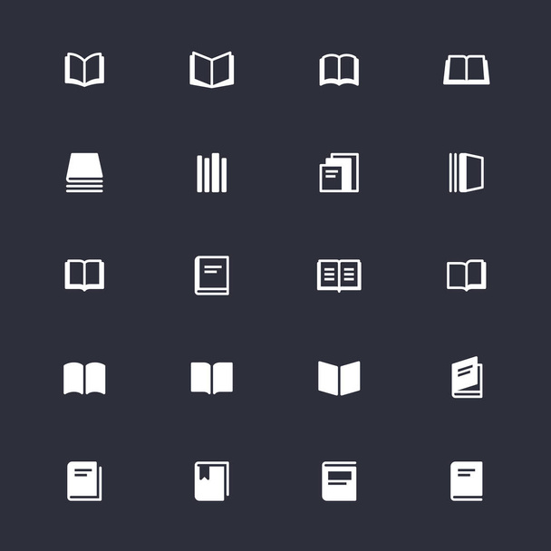 Book simple icons. Pixel perfect. - Vektör, Görsel