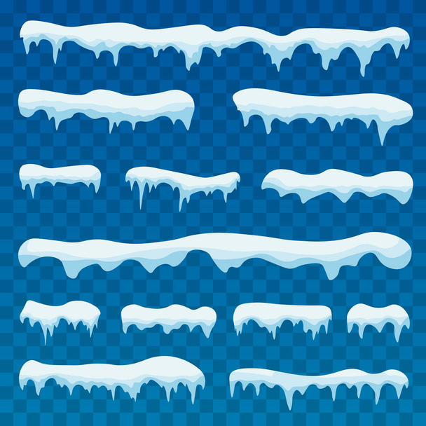 Set of ice caps. - Vector, Image