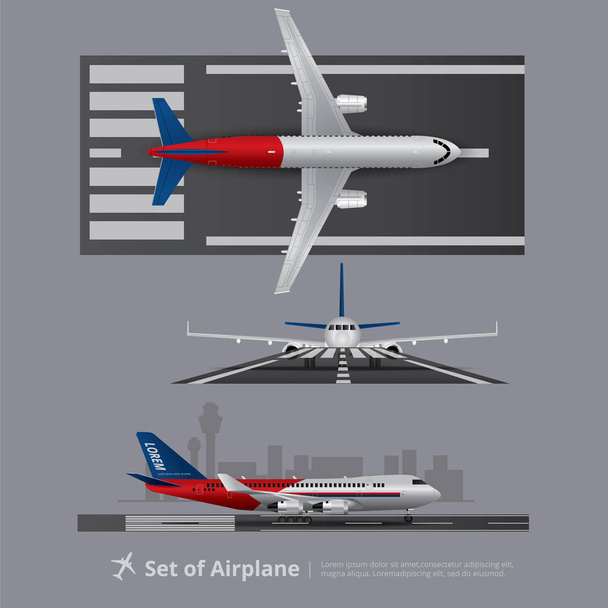 Rahtialus Lentokone eristetty vektori Illustration  - Vektori, kuva
