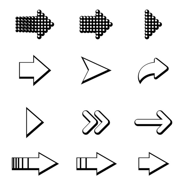 Set of black vector arrows. Arrow icon. Arrow vector icon. Arrow. Arrows vector collection. Eps10 - Vektor, Bild