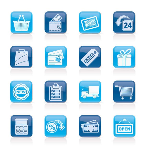 shopping and retail icons - Vector, Imagen