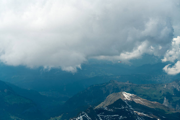  Chamonix valley from Aiguille du Midi - Mont Blanc mountain, Haute-Savoie, France - Foto, imagen