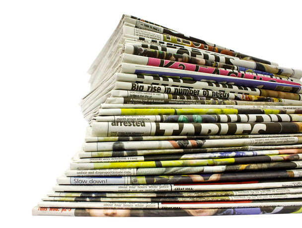 Periódicos apilados
 - Foto, Imagen