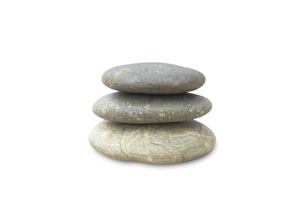 Small stones isolated on white background granite rock stone. - Photo, Image