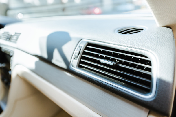 close up of car air conditioner grid panel - Φωτογραφία, εικόνα