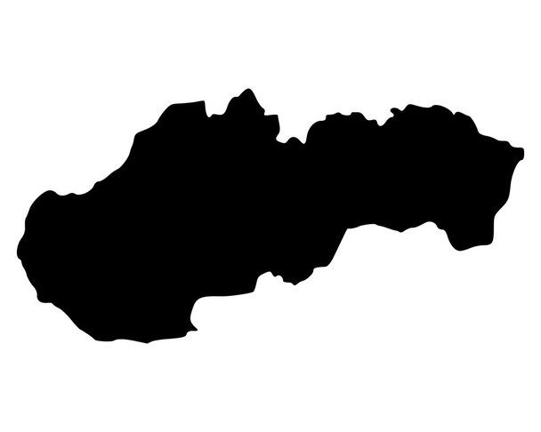 Χάρτης της Σλοβακίας - Διάνυσμα, εικόνα