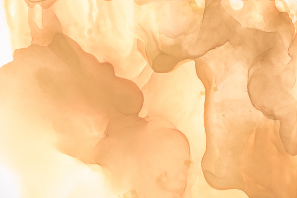 beige splashes of alcohol ink as abstract background - Photo, Image