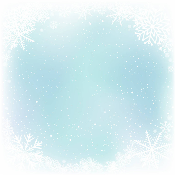 blue sky and snow winter frame - Vector, Image