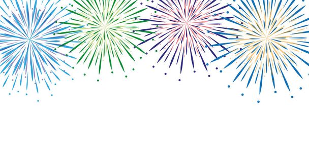 colorful fireworks background isolated - Vector, Image