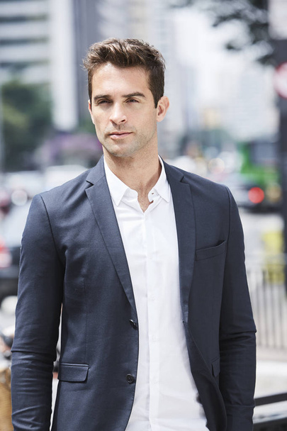 Good looking city dude in suit jacket - Photo, image
