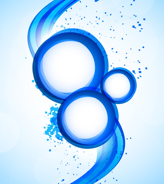 Background with blue circles - Vector, Image