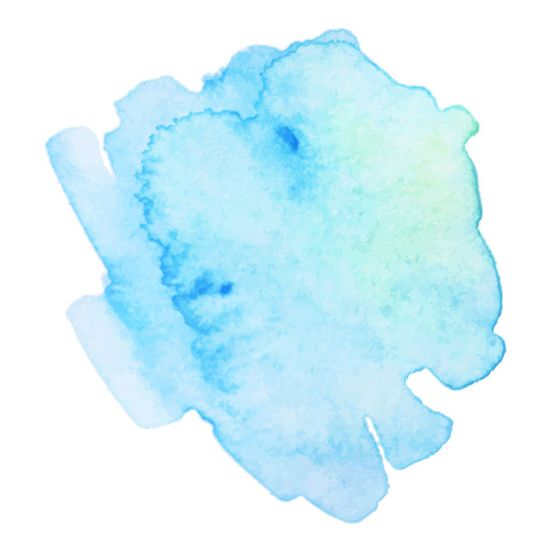 抽象アート ハンド ペイント水彩を分離した白い背景の汚れ。水彩バナー - ベクター画像
