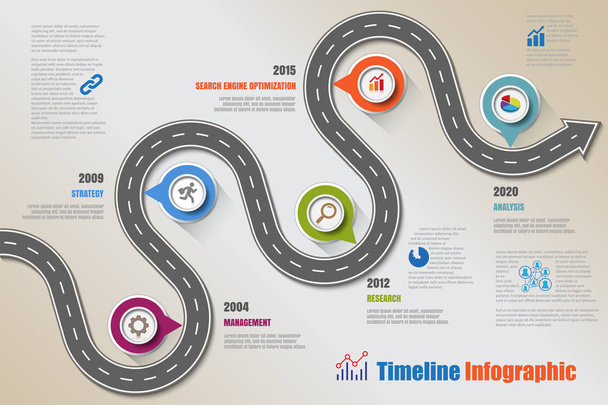 Business road map timeline infografica icone progettate per astratto sfondo modello pietra miliare elemento moderno diagramma processo tecnologia digitale marketing dati presentazione grafico Vettore illustrazione
 - Vettoriali, immagini
