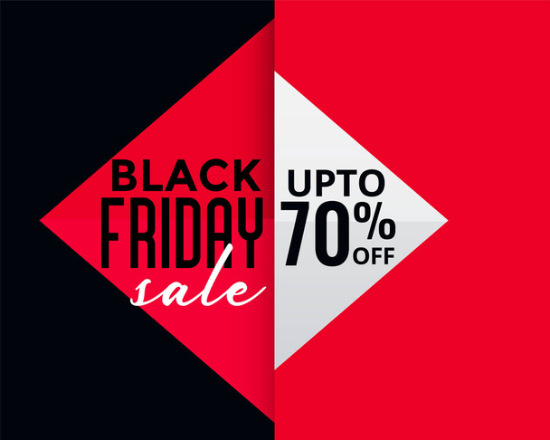 geometric style black friday creative sale banner - Vector, Imagen