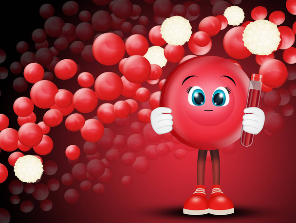 illustration of red blood cells - Foto, afbeelding