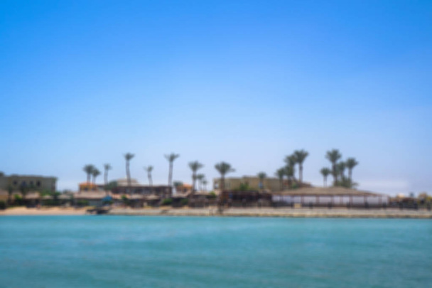 住宅と紅海のホテルと海岸線の美しい景色。エジプトの観光地域。ハルガダとその伝統。デザインのストック フォト - 写真・画像