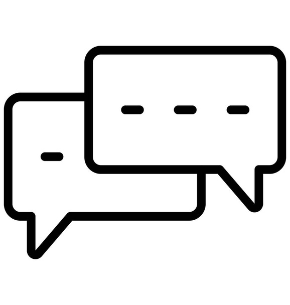 Chat Bubble Line Isolated Vector Icon That can be easily modified or edit  - Vector, Image