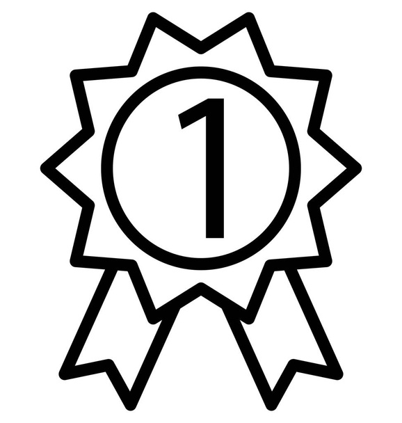 Award Badge Line Isolated Vector Icon That can be easily modified or edit - Vector, Image