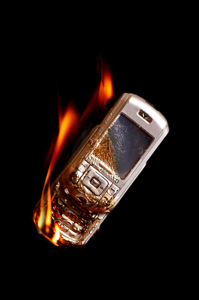 Burning phone - Foto, Bild