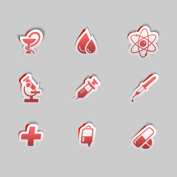 icônes médicales ensemble - Vecteur, image
