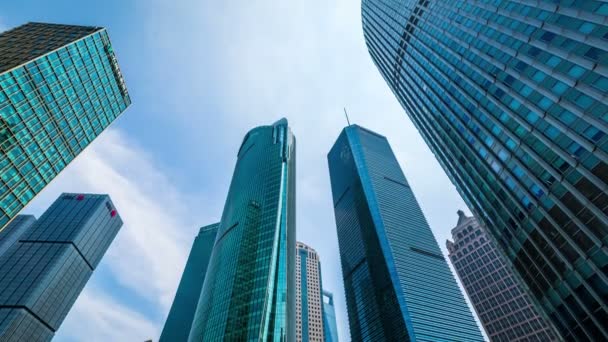 Idő telik el a Shanghai city felhőkarcoló - Felvétel, videó
