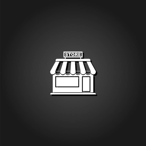 Icono de tienda Flat
 - Vector, imagen