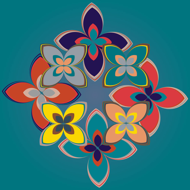 Geometric floral icon vector illustration  - Vector, Image